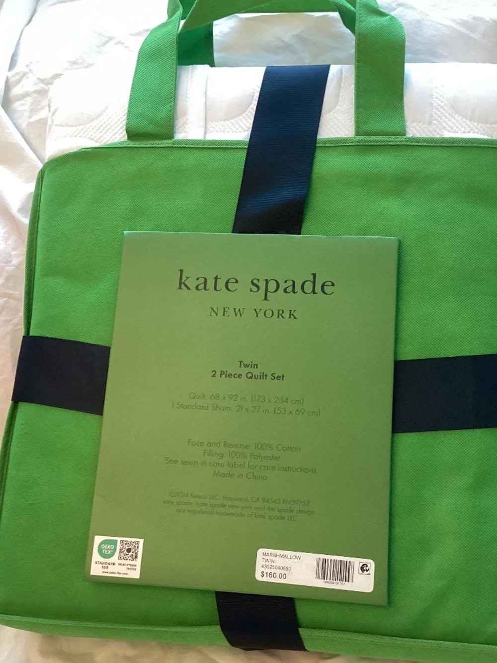 NIP White Kate Spade twin bedspread